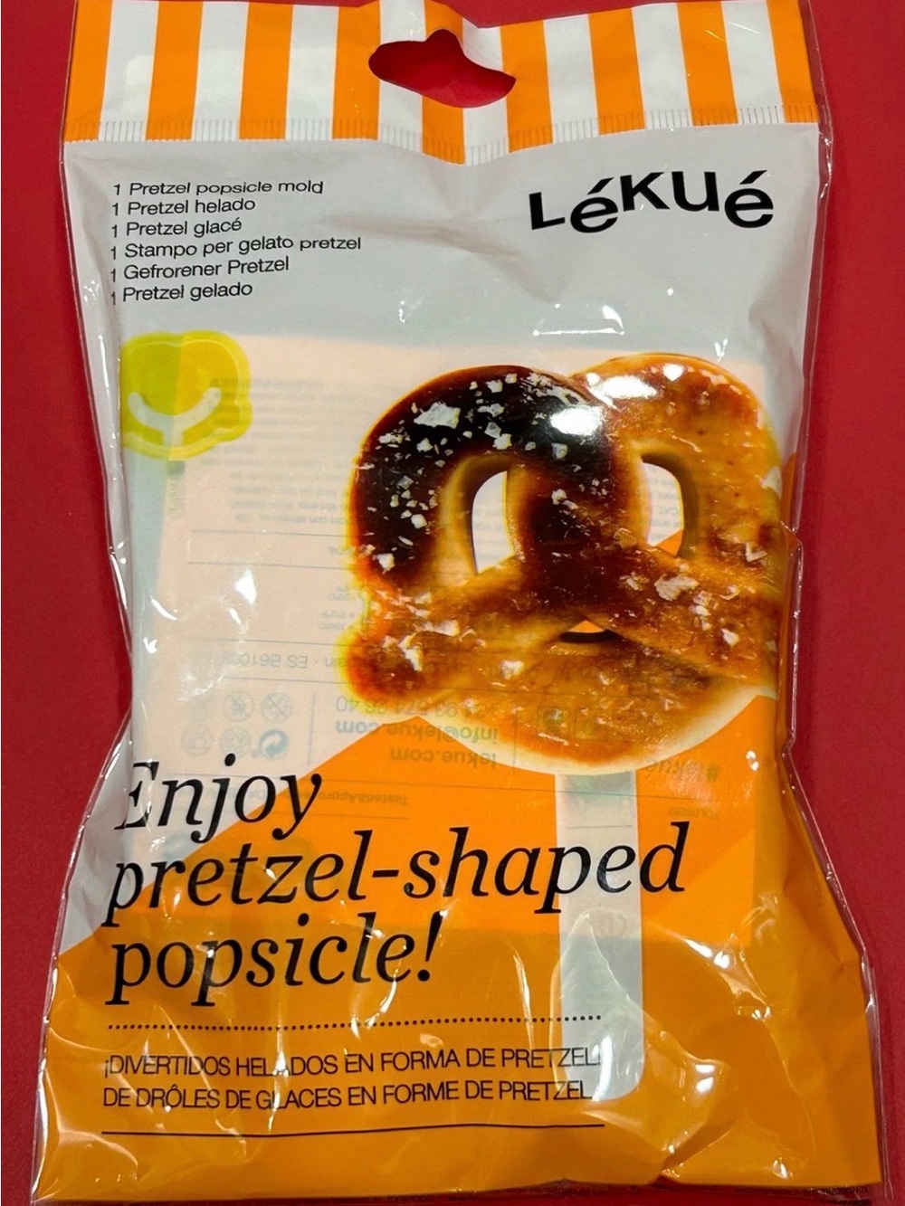 Lekue Pretzel Shaped Popsicle Mold Silicone BPA Free Stackable NIP